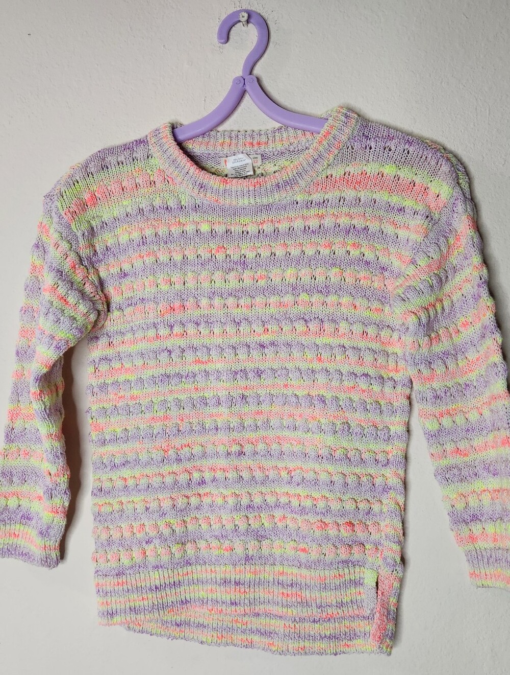 Crewcuts Girls 12 Knit Striped Sweater Cotton Blend